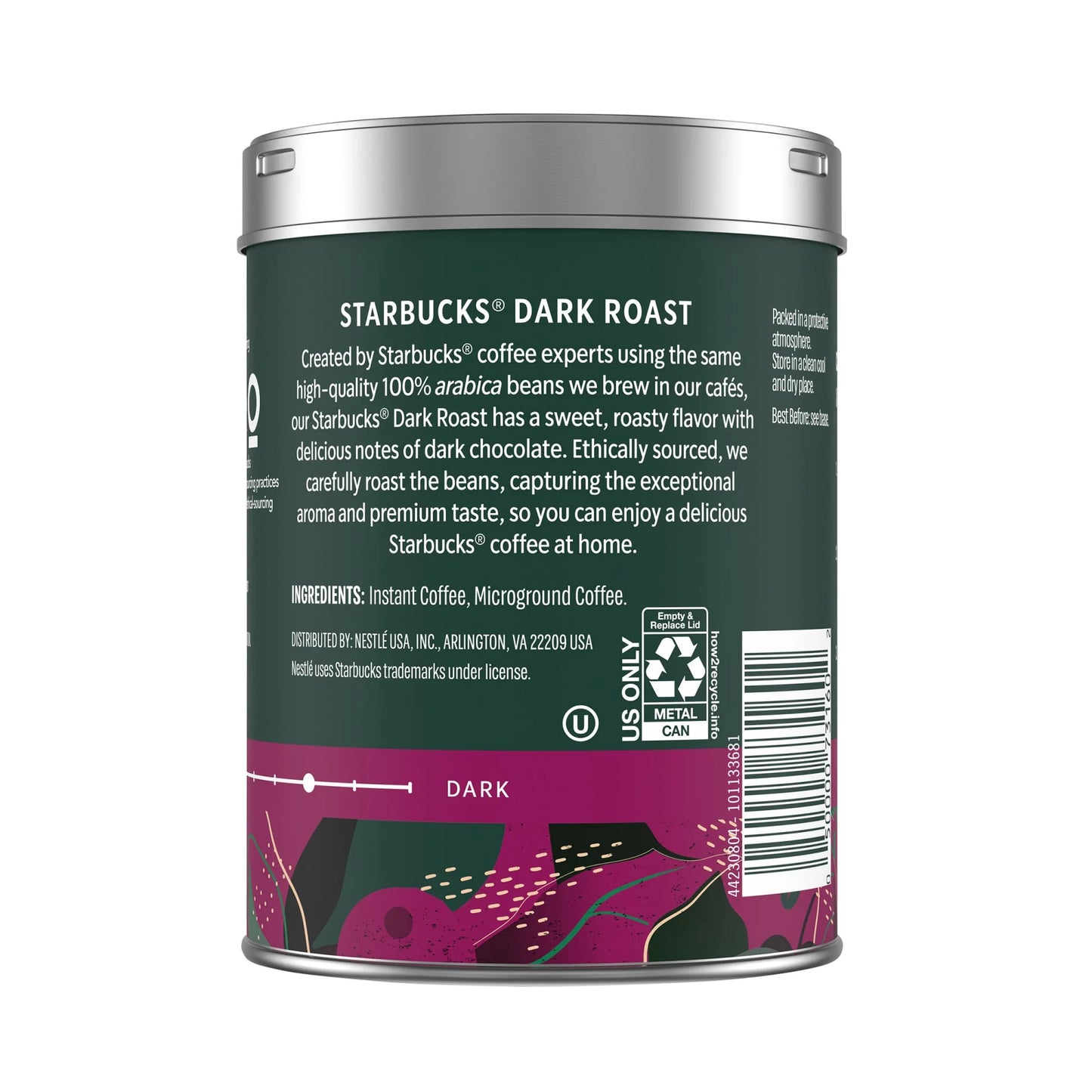Starbucks Premium Instant Coffee, Dark Roast Coffee, Arabica Beans, 3.17 Oz