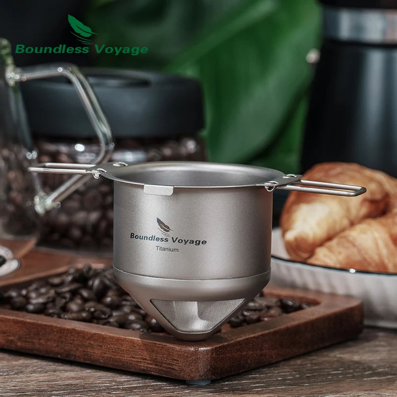 Titanium Reusable Coffee Filter Paperless Coffee Filter Metal Coffee Filter Pour over Coffee Maker Ti6002P