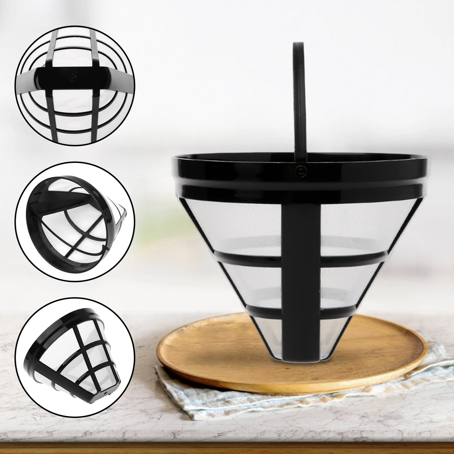 Reusable Coffee Filters Coffee Brewing Kit Drip Filter Household Coffee Filter Cup Hand Brew Set Coffee Accessories