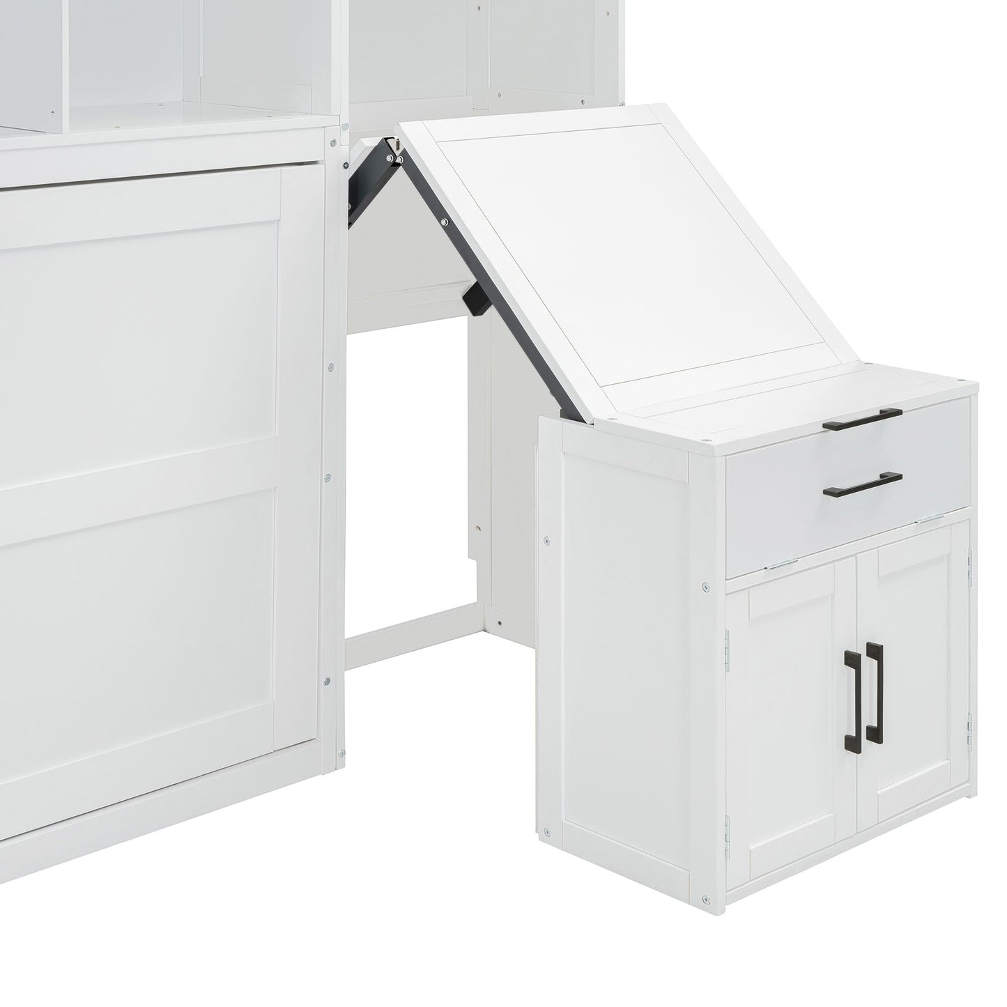 Twin Size Murphy Bed Wall Bed with Closet