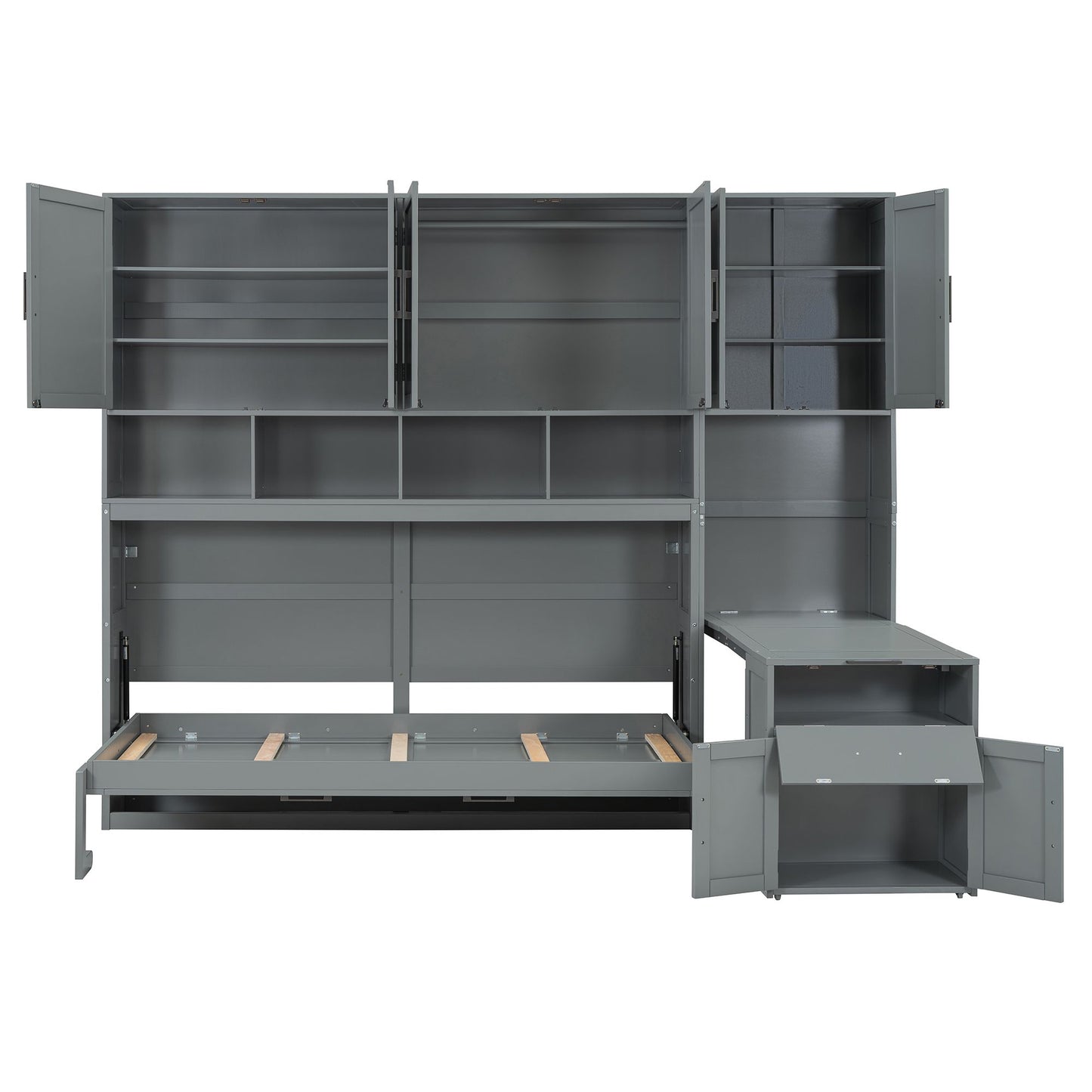 Twin Size Murphy Bed Wall Bed with Closet