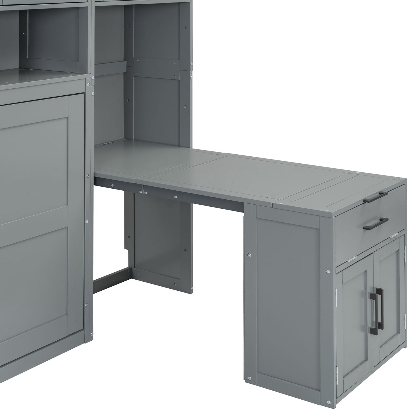 Twin Size Murphy Bed Wall Bed with Closet