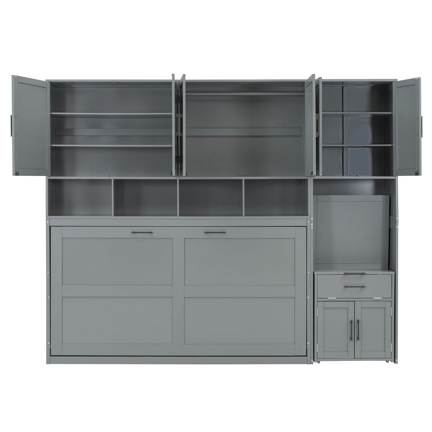 Twin Size Murphy Bed Wall Bed with Closet