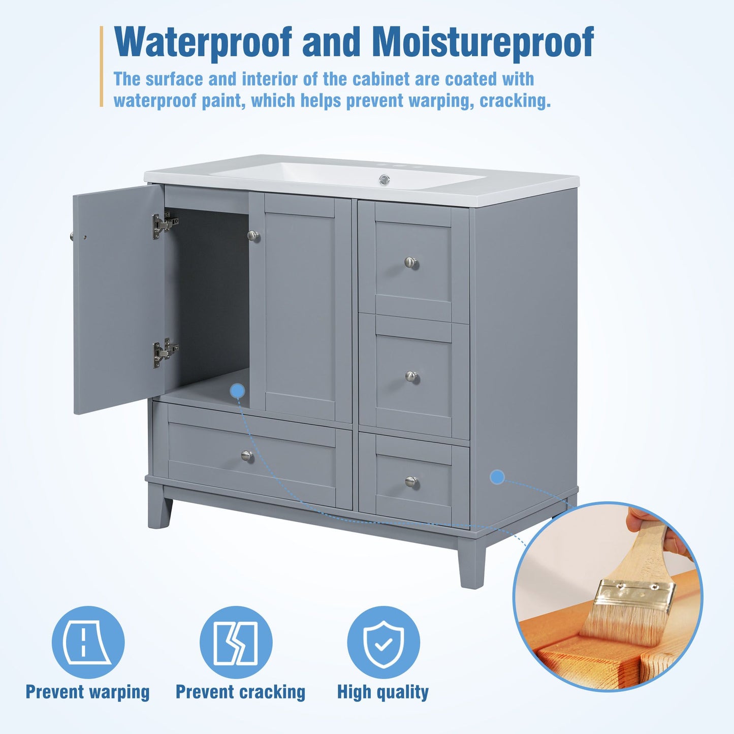 36 Inch Modern Bathroom Vanity