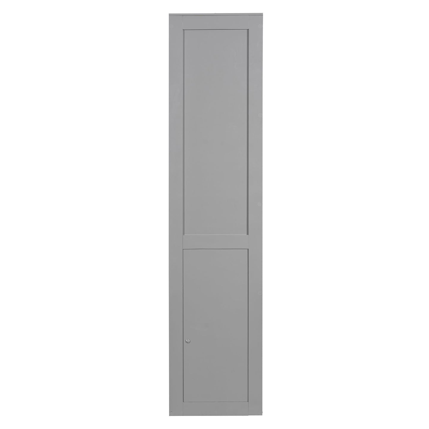 Queen Size Murphy Bed Wall Bed Modern design with LED Lights,Gray