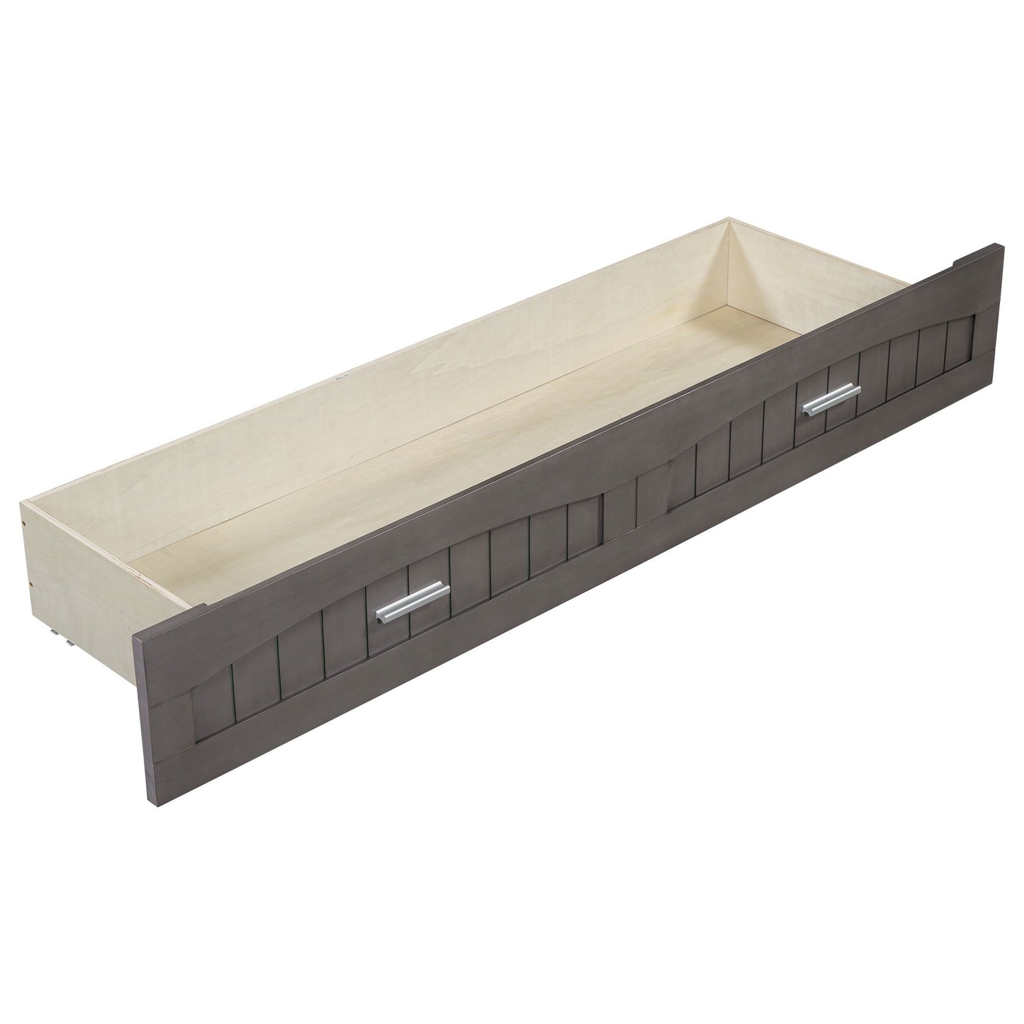 Queen Size Murphy Bed with Built-In Charging Station, Antique Grey