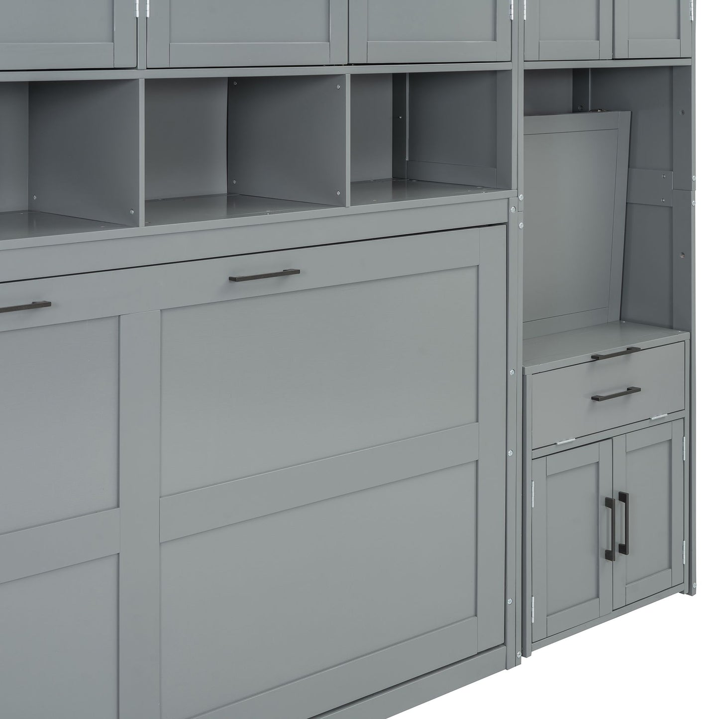Twin Size Murphy Bed Wall Bed with Closet
