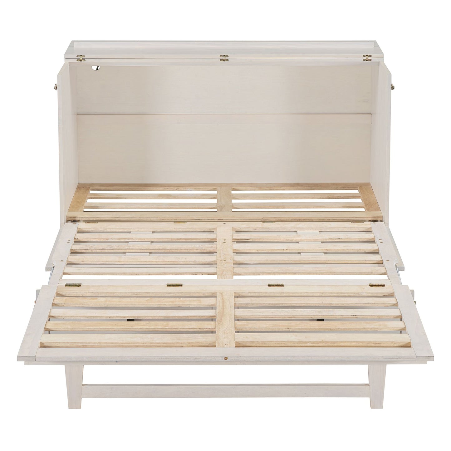 Queen Size Murphy Bed with Large Drawers & USB Ports