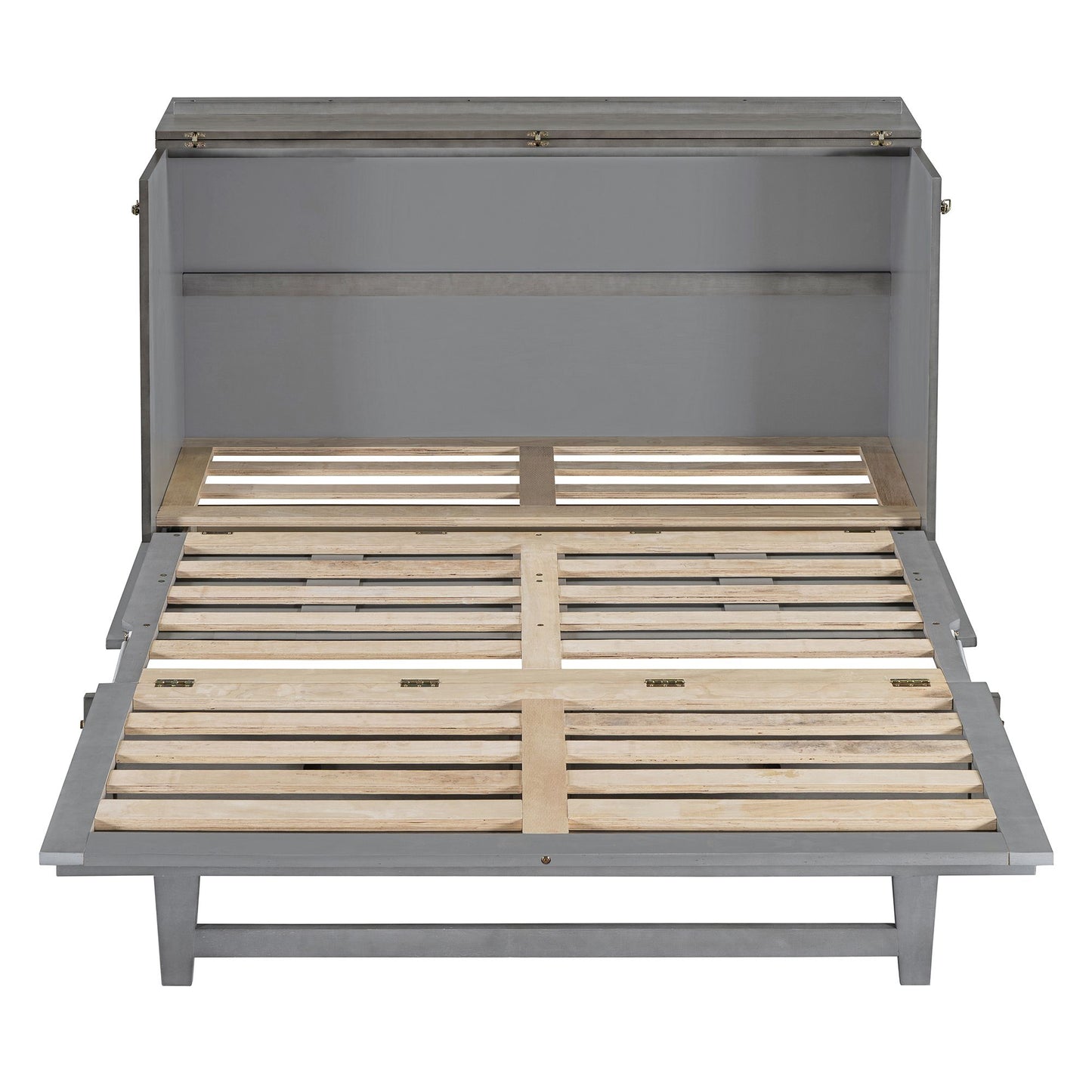 Queen Size Murphy Bed with Large Drawers & USB Ports