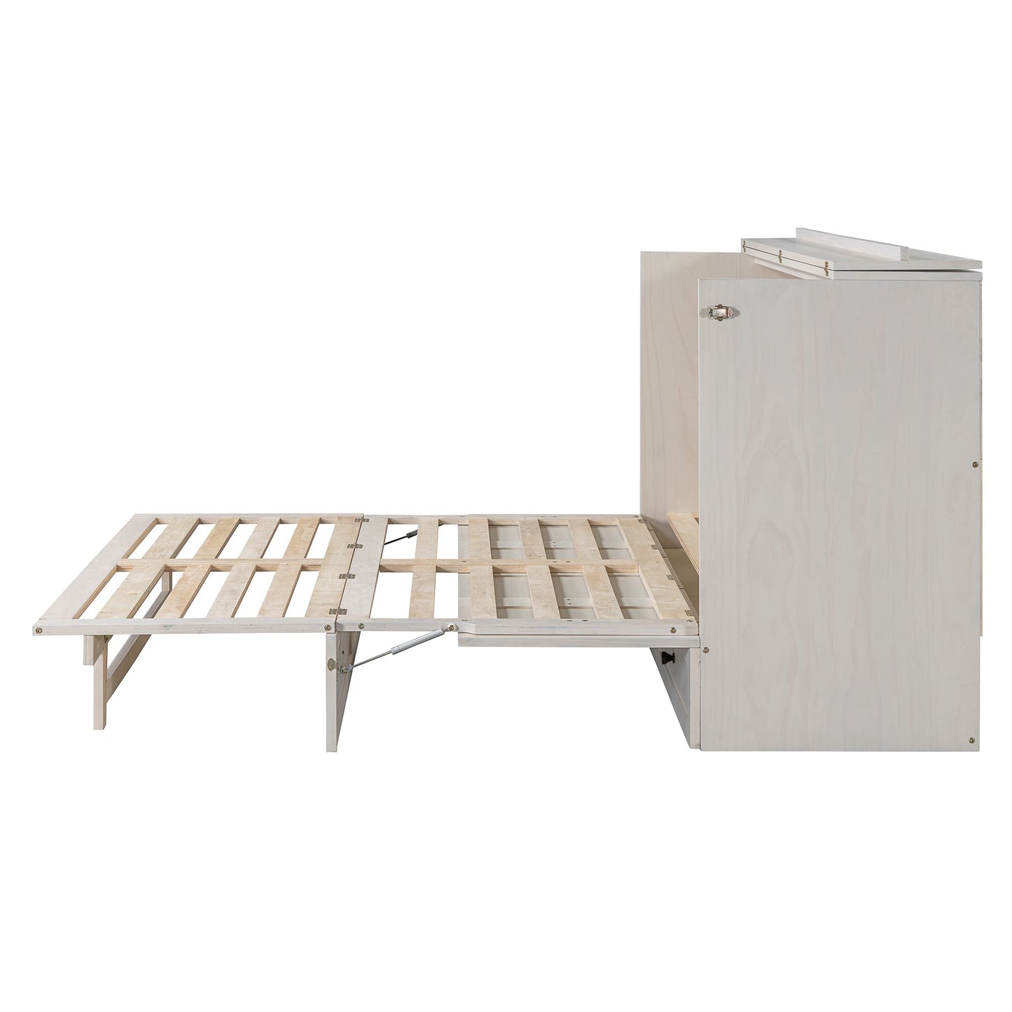 Queen Size Murphy Bed with Large Drawers & USB Ports