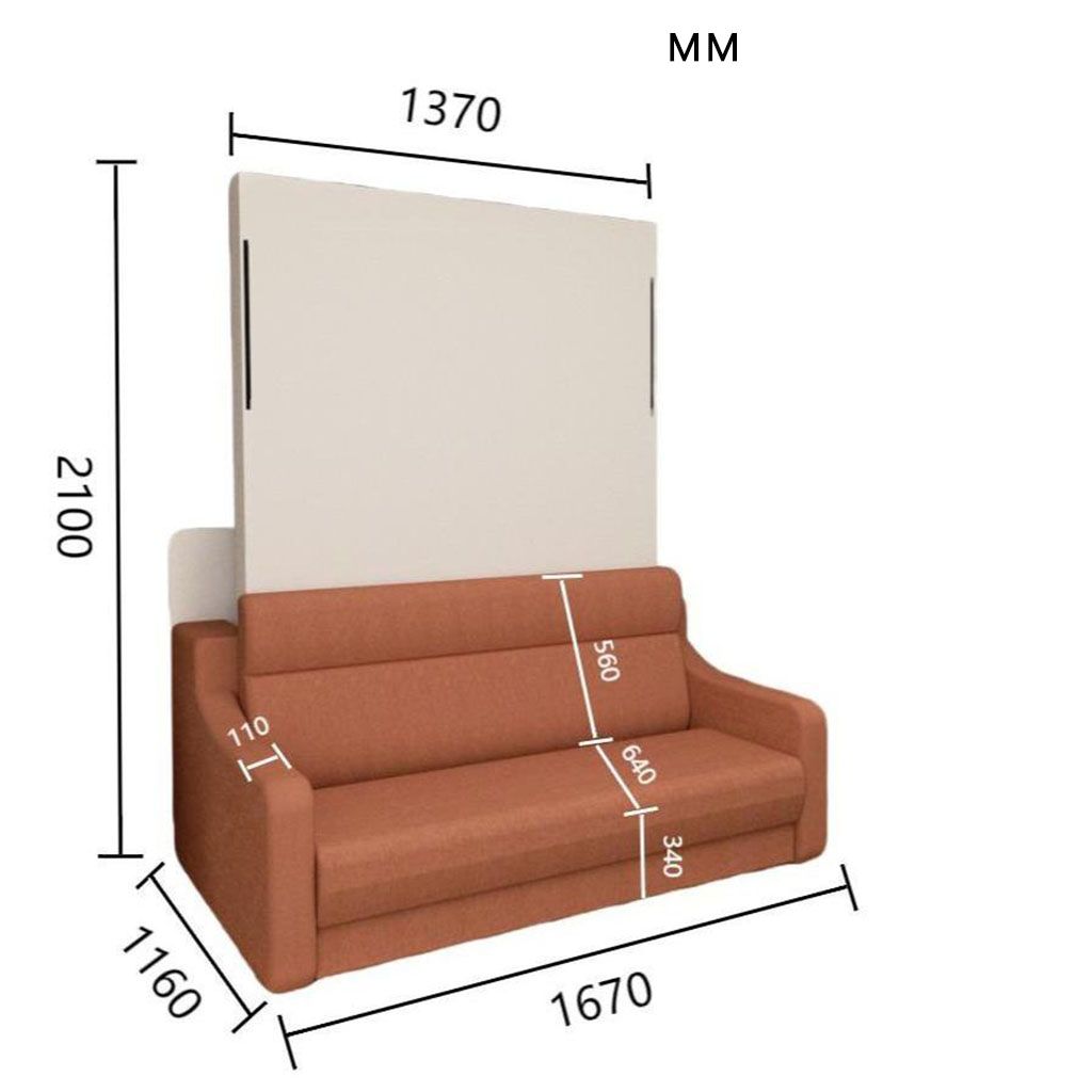 Morden Design Vertical Murphy Bed with Sofa