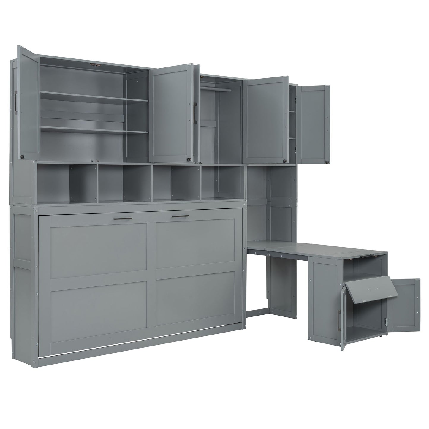 Twin Size Murphy Bed Wall Bed with Closet