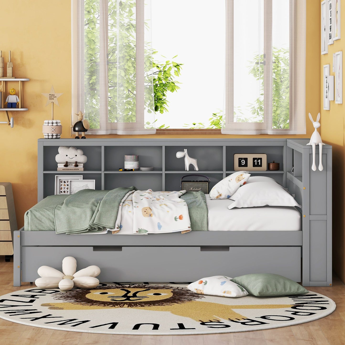 Wooden Full Size DayBed with Twin Size Trundle