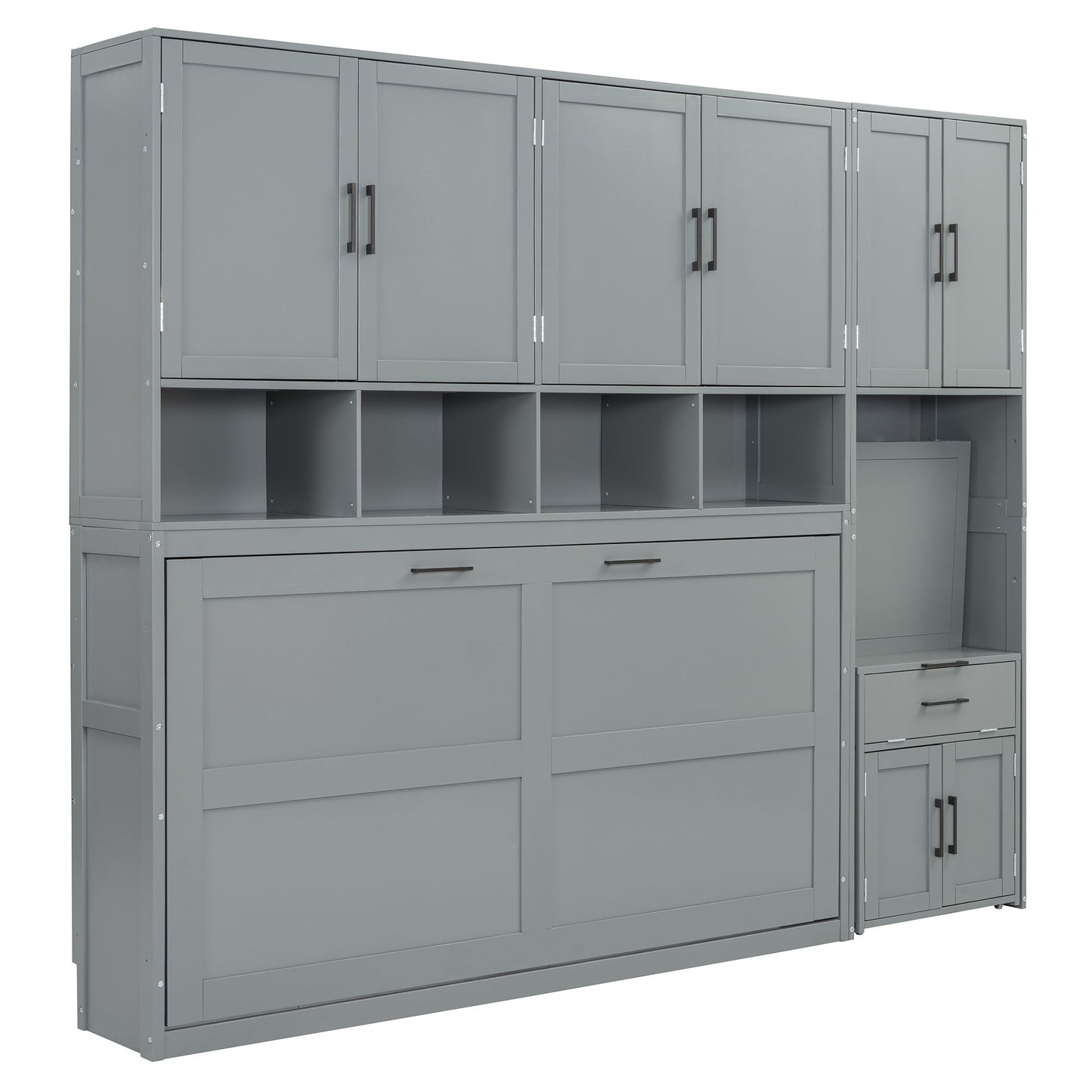 Twin Size Murphy Bed Wall Bed with Closet