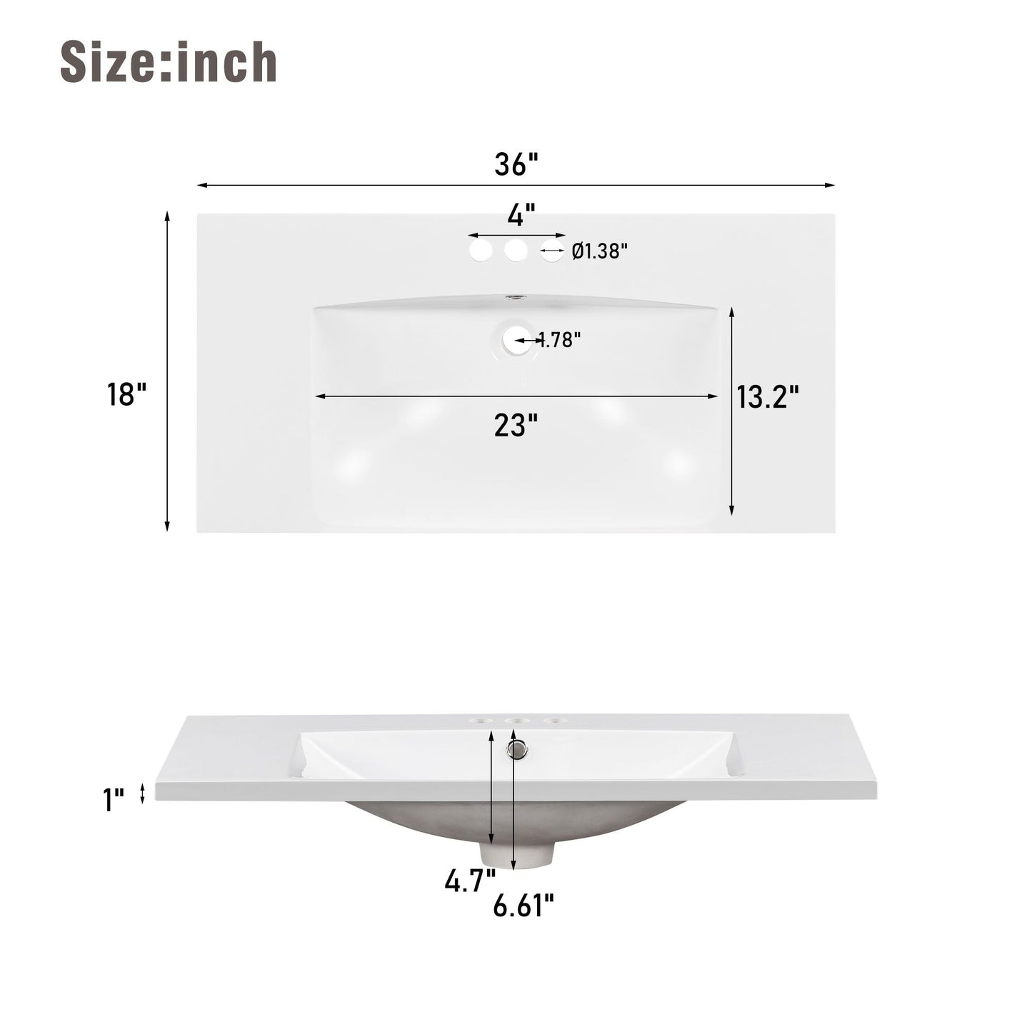 36 Inch Modern Bathroom Vanity