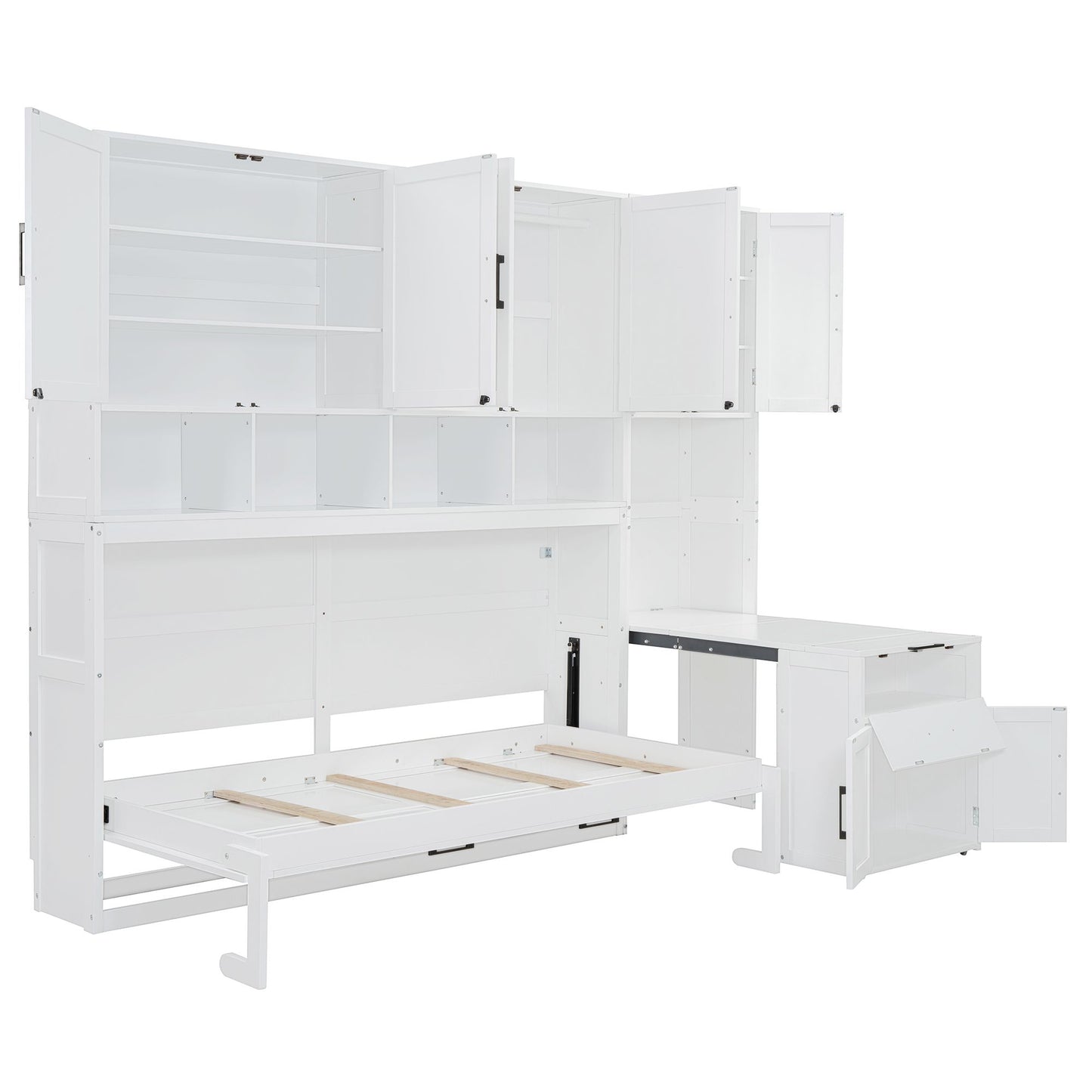 Twin Size Murphy Bed Wall Bed with Closet