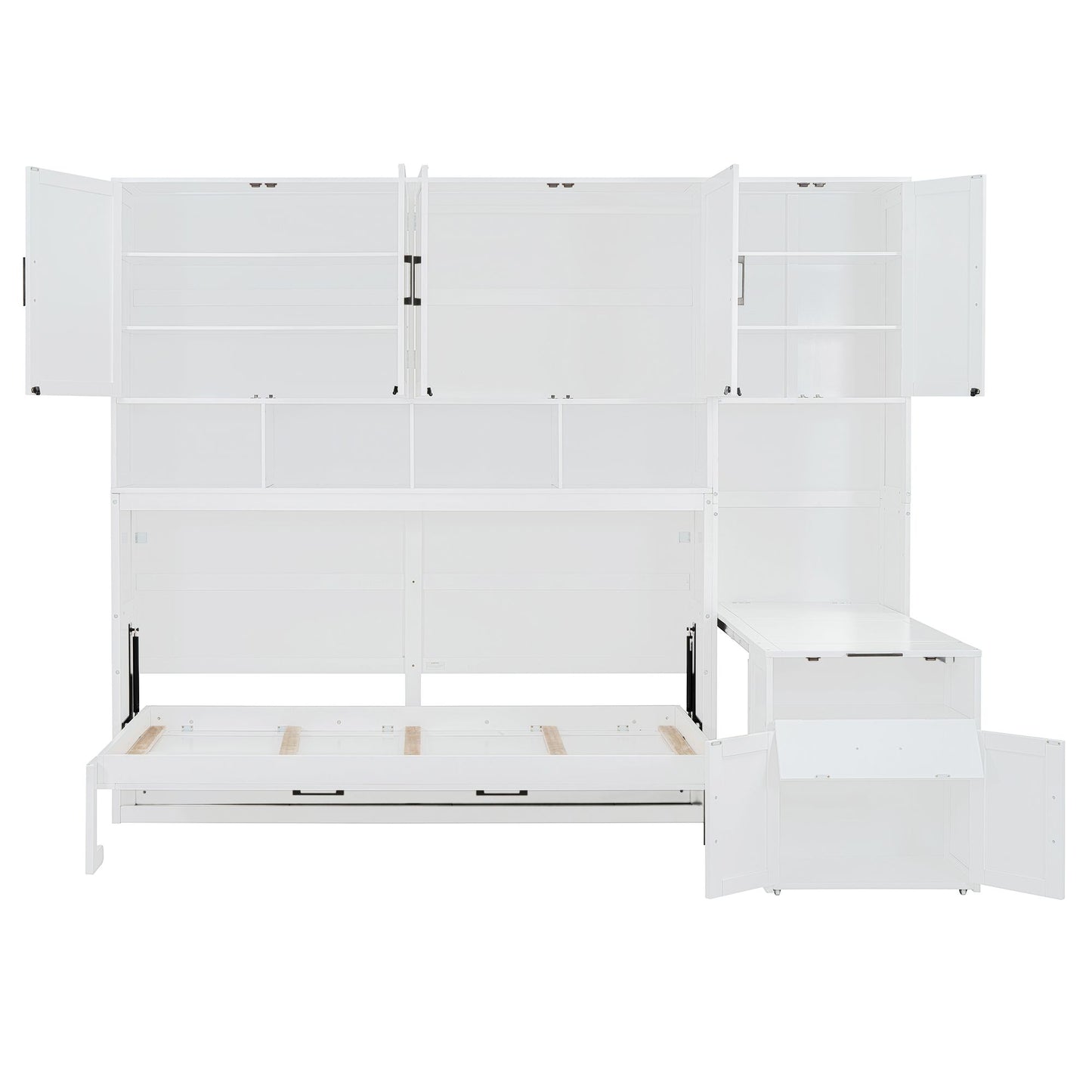 Twin Size Murphy Bed Wall Bed with Closet