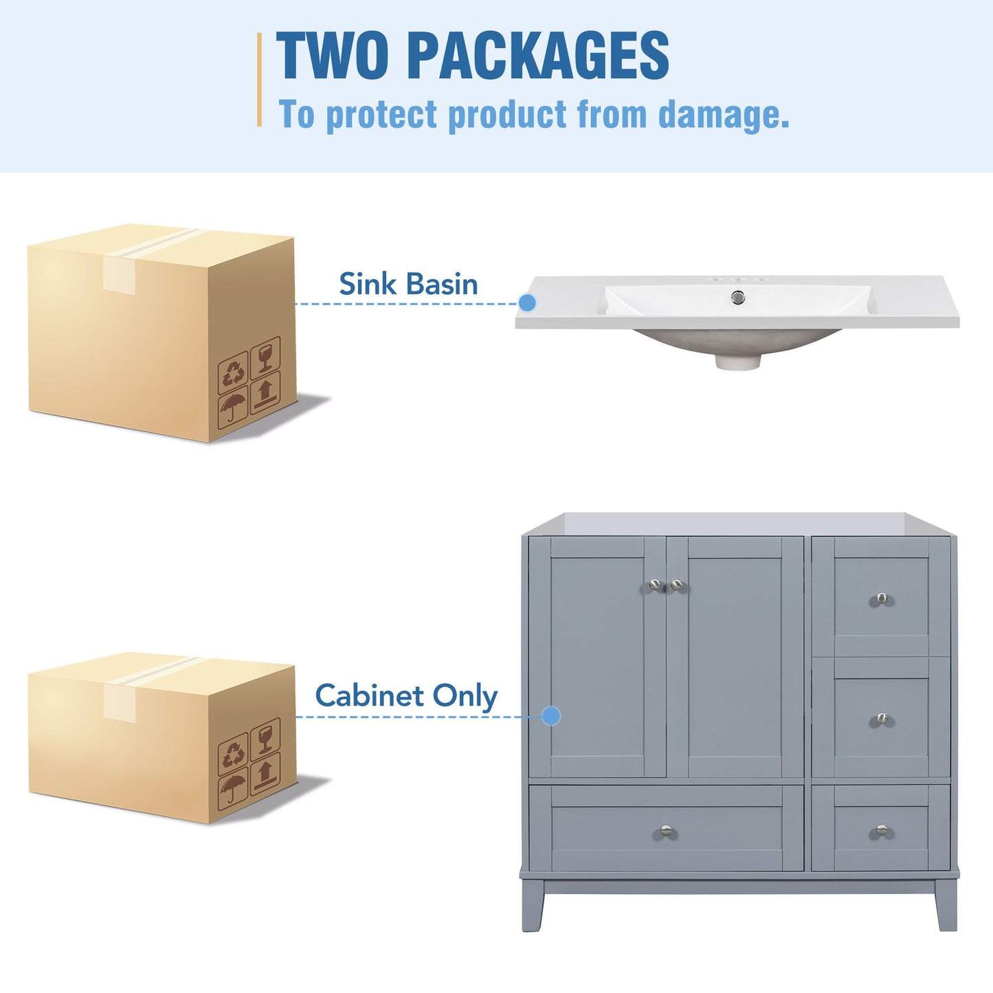 36 Inch Modern Bathroom Vanity