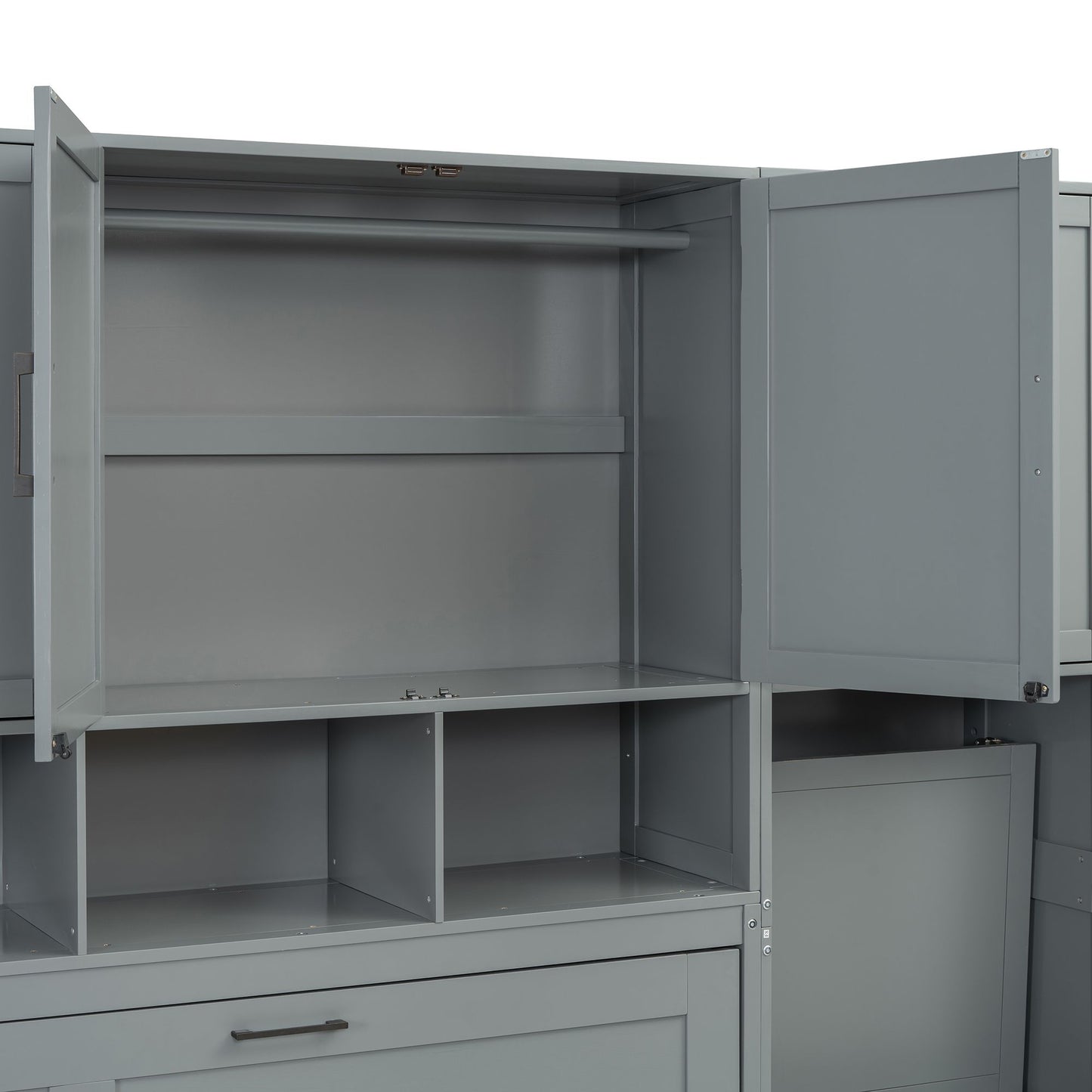 Twin Size Murphy Bed Wall Bed with Closet