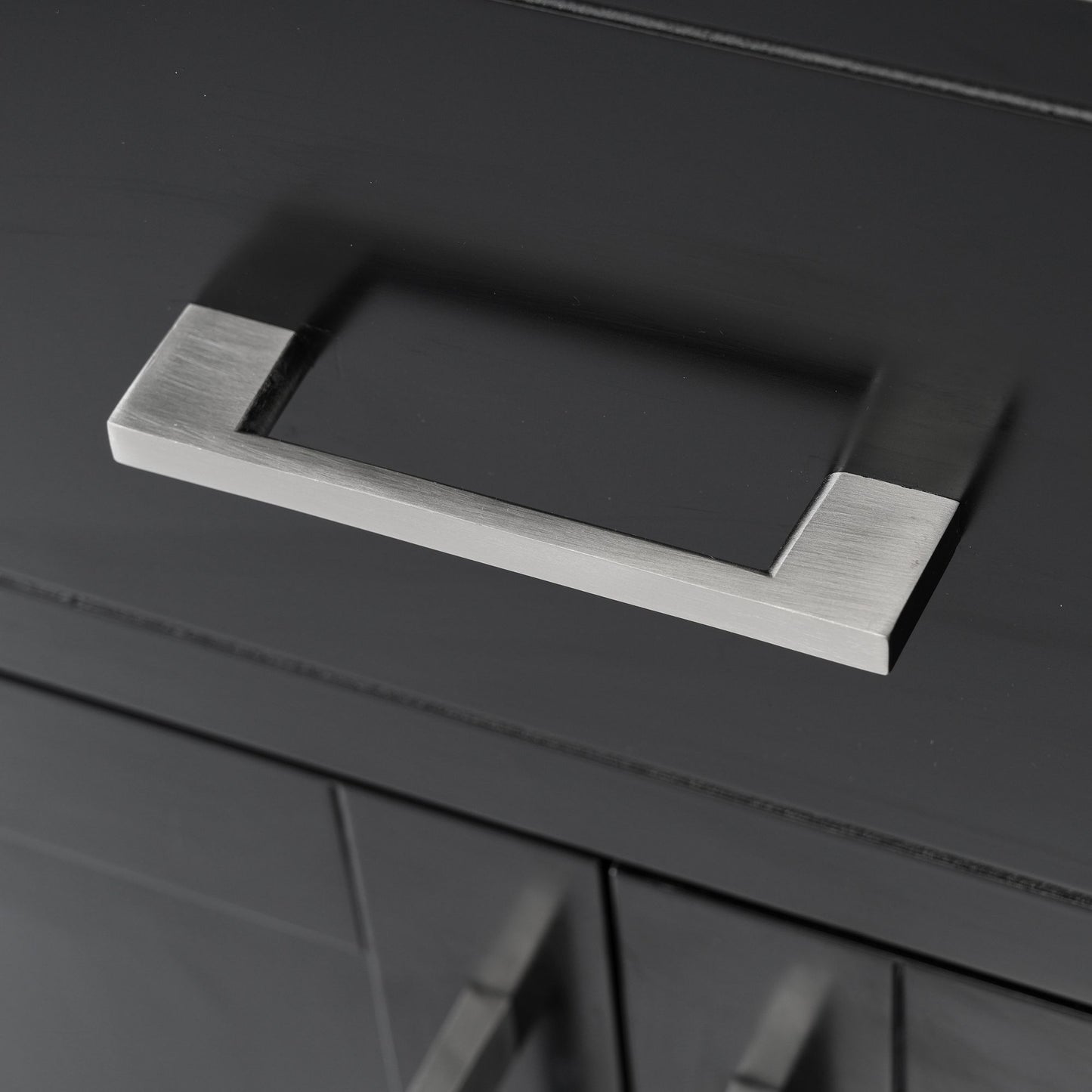 30-Inch Bathroom Vanity with Ceramic Sink and Ample Storage, Black