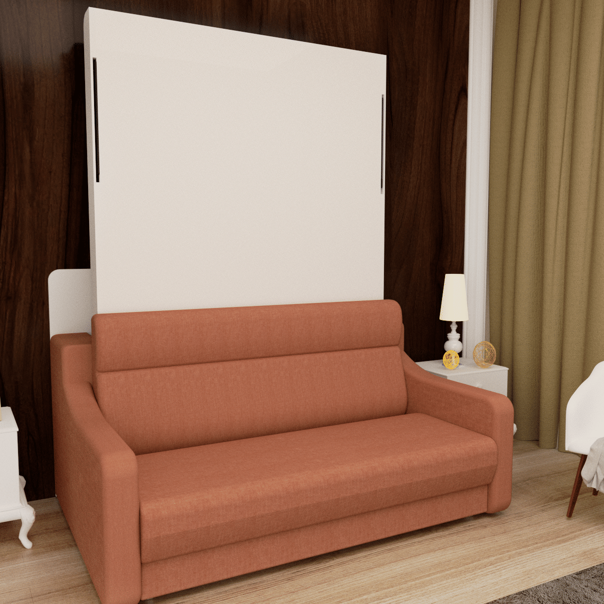 Morden Design Vertical Murphy Bed with Sofa