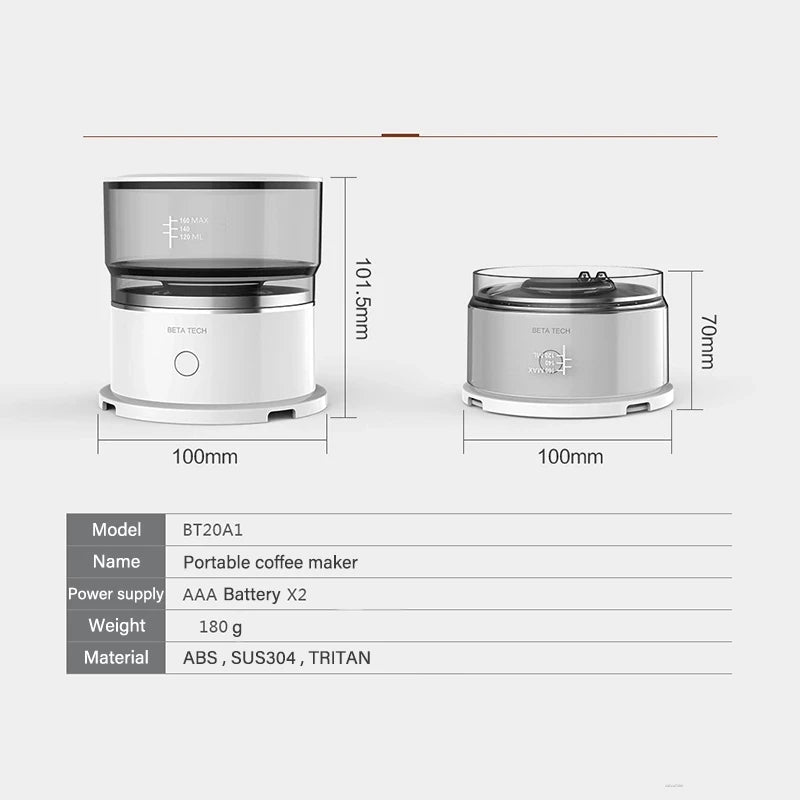 Youpin Mini Coffee Machine Hand-Pressed Coffee Maker Coffee Brewer Grinder Automatic Hand Drip Coffee Americano Maker Coffeeware