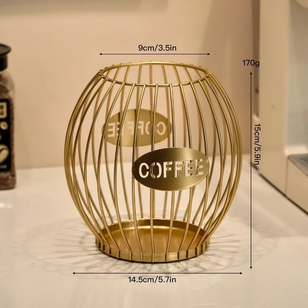 Large Capacity Coffee Pod Holder Storage Cup Coffee Pod Coffee Capsule Holder Home Decoration Coffee Creamer Container Gifts