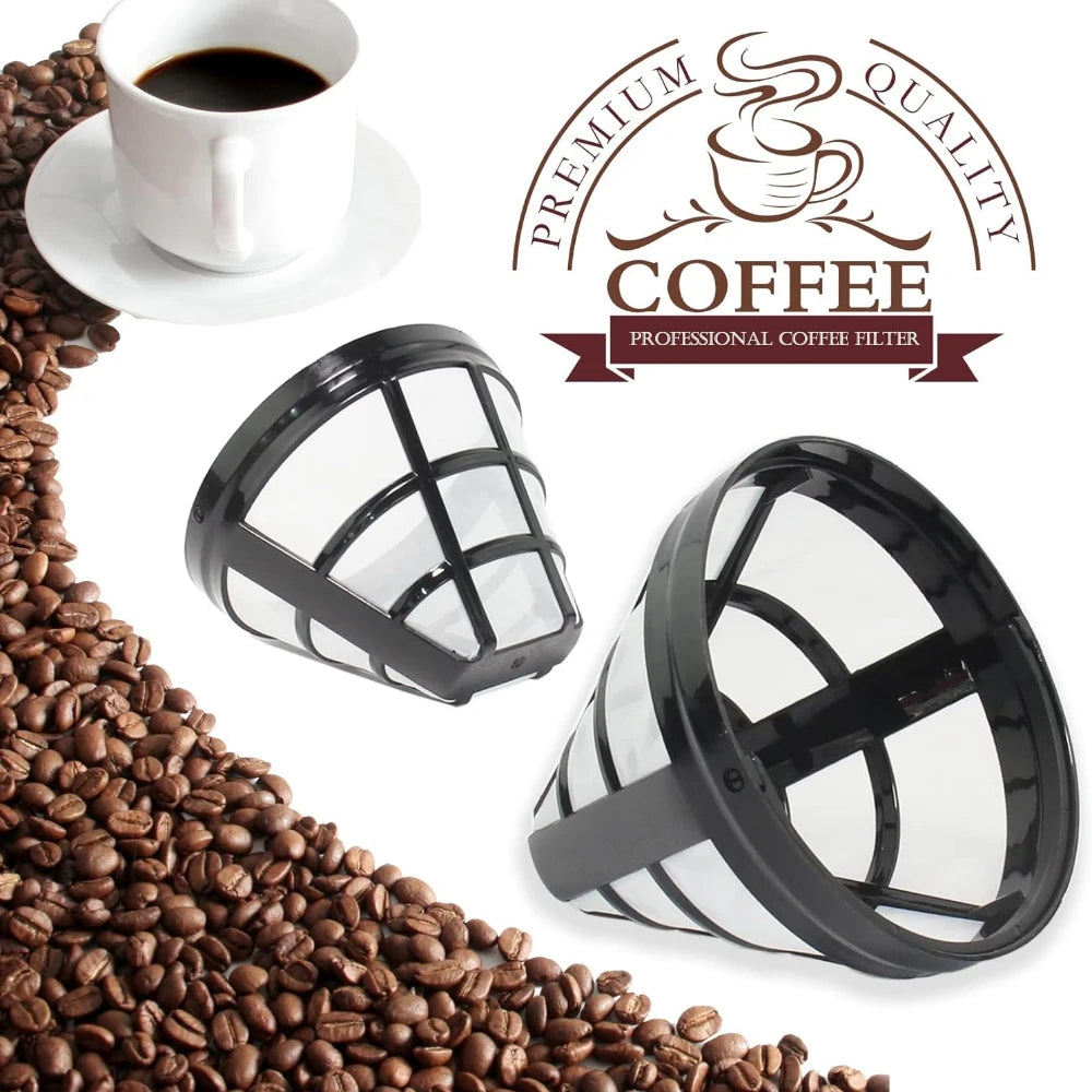 1Pcs Reusable Coffee Filter Basket, Cone Coffee Maker Filter Replacement Coffee Filter Compatible with Coffee Accessories