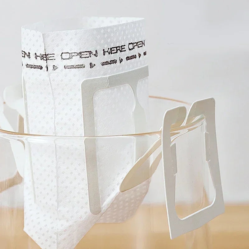 Coffee Filter Paper Bags Disposable Drip Coffee Bag Handle Hanging Ear Espresso Coffee Accessories Tea Tool Hand Brewed Coffee