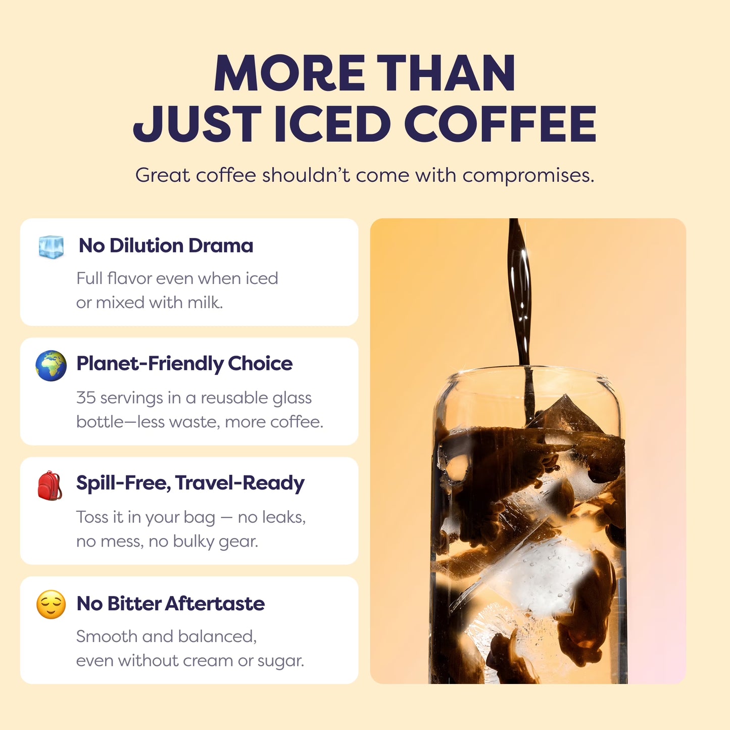 Coffee Concentrate - Cold Brew Coffee, Perfect for Instant Iced Coffee, Cold Brewed Coffee and Hot Coffee, 35 Servings - Original Decaf