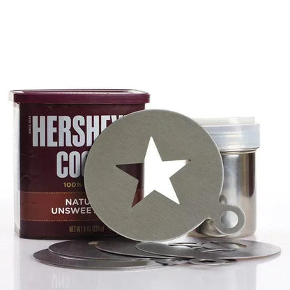 Stainless Steel Coffee Pattern Mold Thick Coffee Foam Spraying Tool Mold Coffee Decoration Coffee Accessories Decoration Tool