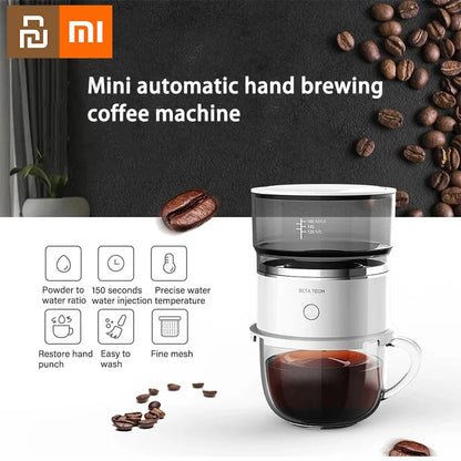 Youpin Mini Coffee Machine Hand-Pressed Coffee Maker Coffee Brewer Grinder Automatic Hand Drip Coffee Americano Maker Coffeeware