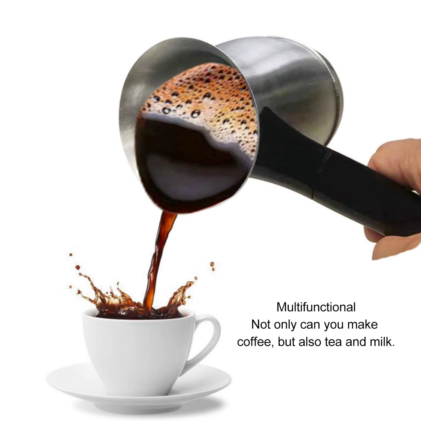 Electric Coffee Maker Electric Turkish Coffee Maker 600Ml Stainless Steel Electric Turkish Coffee Machine Kettle Coffee Machine