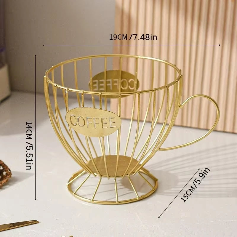 Coffee Pod Holder Large Capacity Coffee Capsule Holder Coffee Creamer Container Irregular Shape Coffee Pod Storage Cup