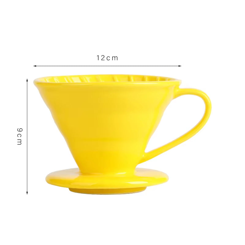 Ceramics Coffee Filter Cup Holder Pour over Espresso Coffee Dripper Coffee Baskets Percolator Reusable Cups Coffee Accessories