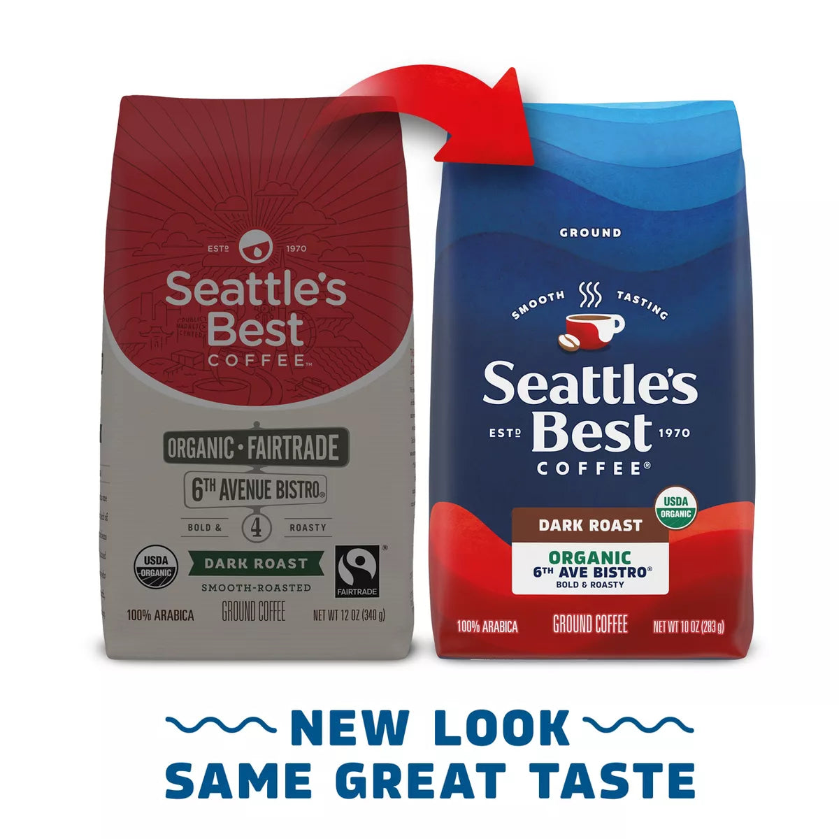 Seattle'S Best Coffee Organic 6Th Avenue Bristo Dark Roast Ground Coffee - 10Oz