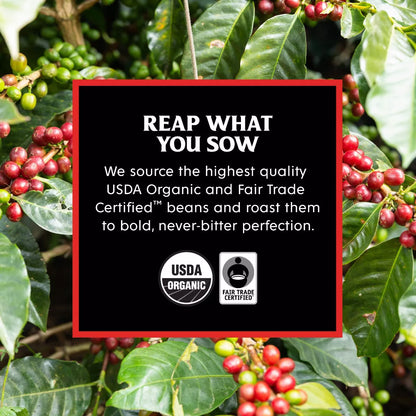 Death Wish Coffee Organic and Fair Trade Dark Roast Single-Serve Coffee Pods 18Ct/7.9Oz