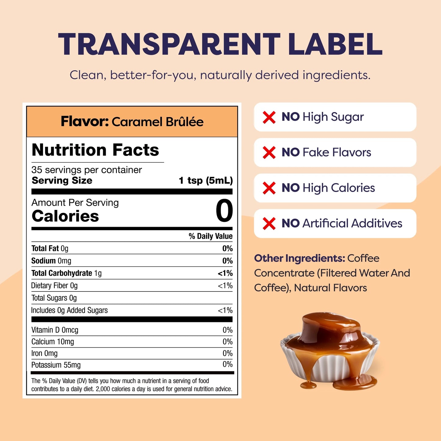 Coffee Concentrate - Cold Brew Coffee, Perfect for Instant Iced Coffee, Cold Brewed Coffee and Hot Coffee, 35 Servings - Caramel Brulee
