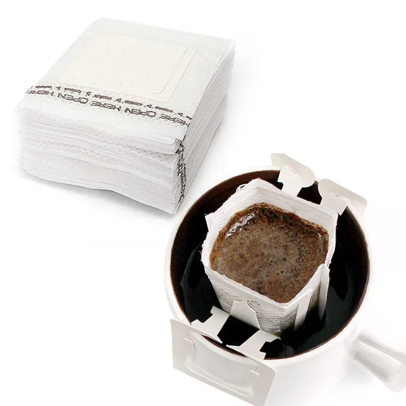 Coffee Filter Paper Bags Disposable Drip Coffee Bag Handle Hanging Ear Espresso Coffee Accessories Tea Tool Hand Brewed Coffee