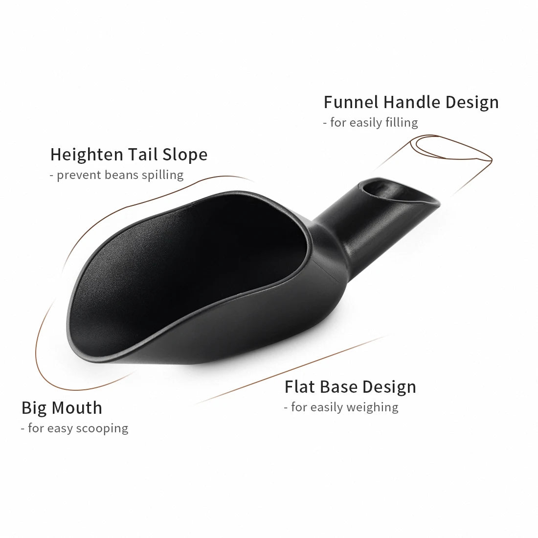 CAFEMASY Coffee Shovel 20G Measuring Scoop Funnel Coffee Beans Measuring Tool Multifunctional Coffee Spoon Coffee Accessories