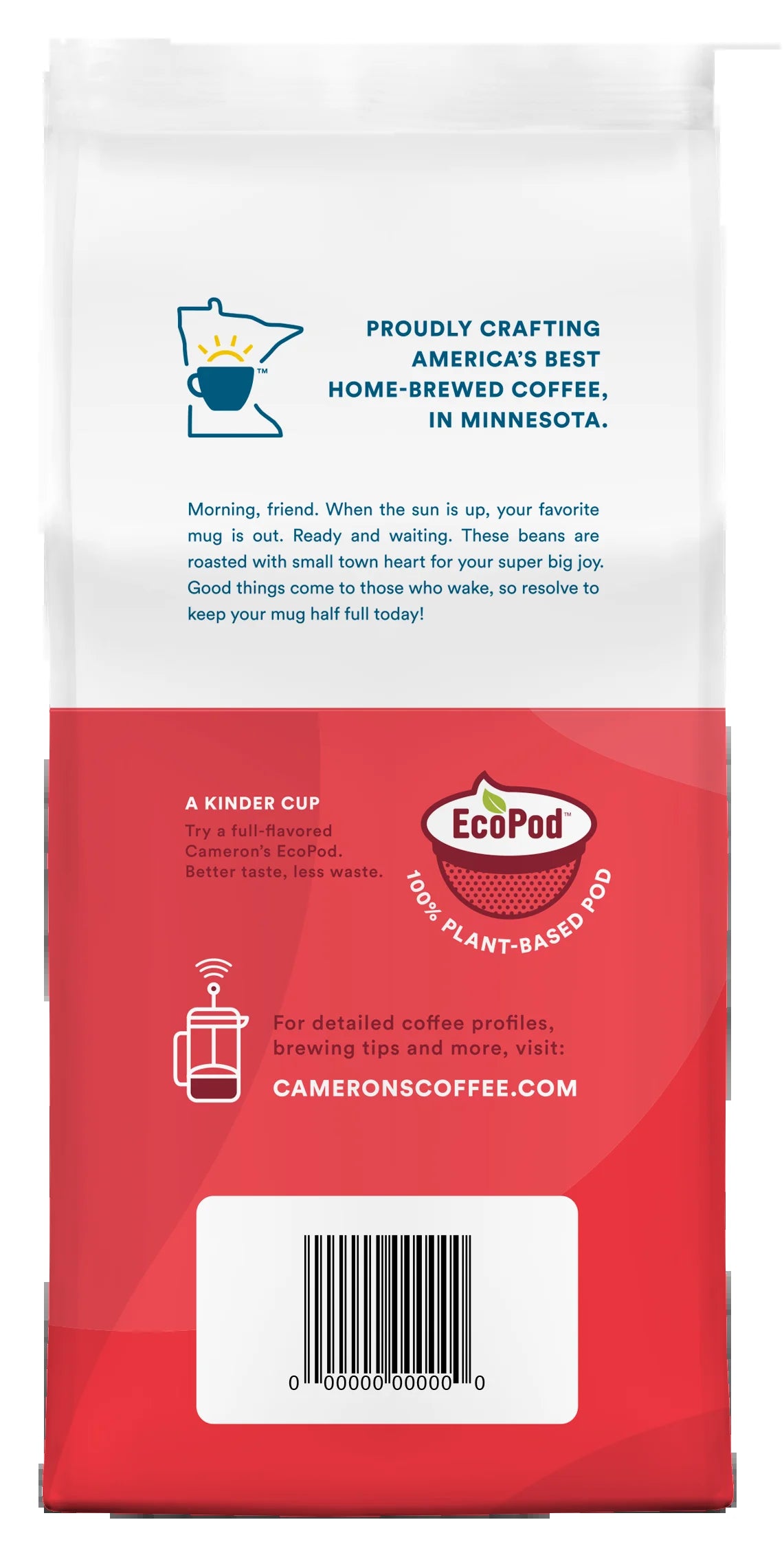Flavored Vanilla Hazelnut Ground Coffee, Light Roast, 12 Oz, Naturally Caffeinated