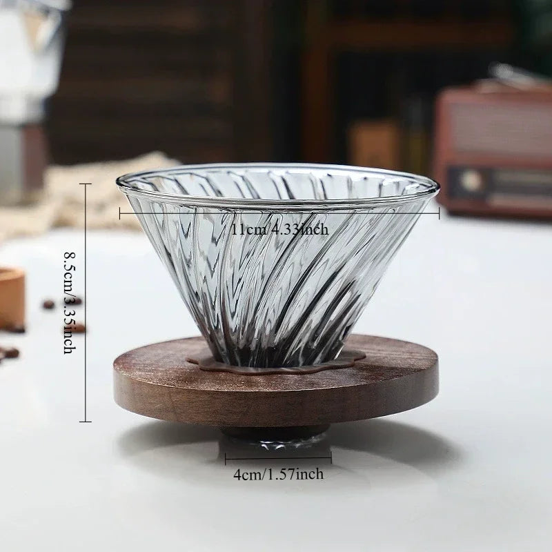 Diamond Fashion Design Glass Coffee Carafe Glass Coffee Server for Drip Coffee Maker,Coffee Pot with Lid,Pour over Coffee Filter