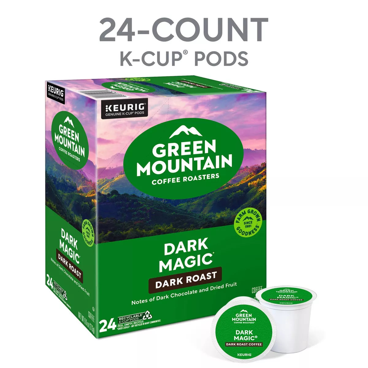 Green Mountain Coffee Dark Magic Dark Roast Coffee Pods