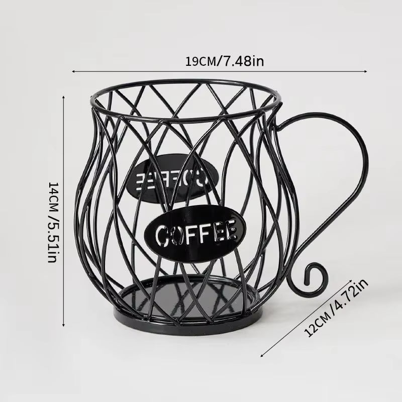 Coffee Pod Holder Large Capacity Coffee Capsule Holder Coffee Creamer Container Irregular Shape Coffee Pod Storage Cup