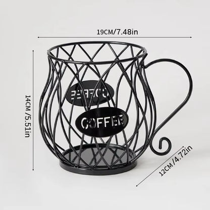 Coffee Pod Holder Large Capacity Coffee Capsule Holder Coffee Creamer Container Irregular Shape Coffee Pod Storage Cup