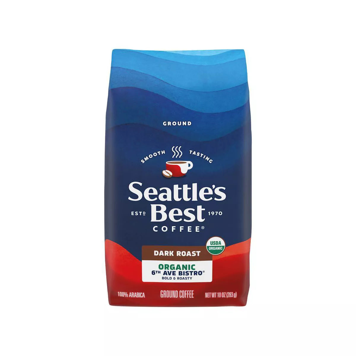 Seattle'S Best Coffee Organic 6Th Avenue Bristo Dark Roast Ground Coffee - 10Oz