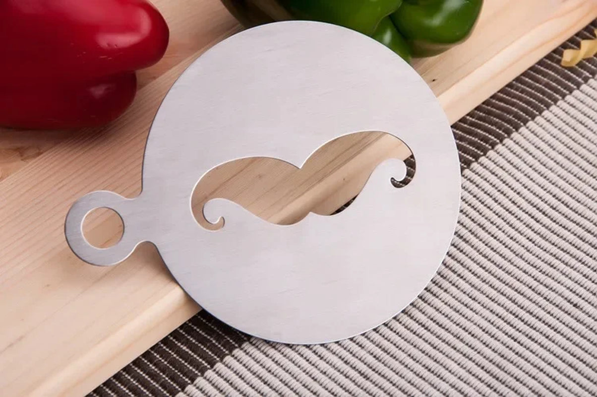 Stainless Steel Coffee Pattern Mold Thick Coffee Foam Spraying Tool Mold Coffee Decoration Coffee Accessories Decoration Tool