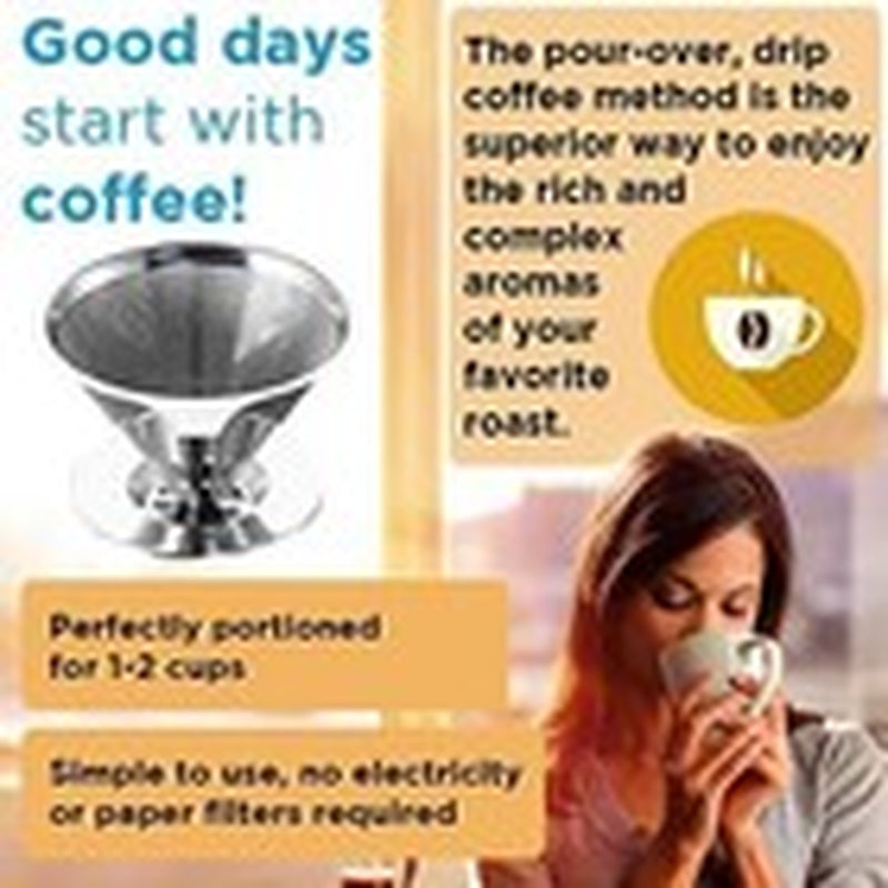 Coffee Filter Fine Mesh Coffee Maker Stainless Steel Pour over Coffee Dripper