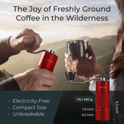 Manual Coffee Grinder Stainless Steel Conical Burr Red Coffee Grinder Manual