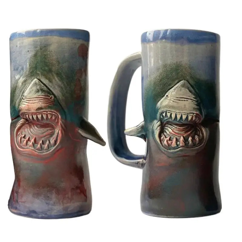 Shark Coffee Mug Unique Novelty Drinking Cup for Coffee Traveling Coffee Cups for Tea Espresso Cocoa Milk Cocoa Coffee Beer